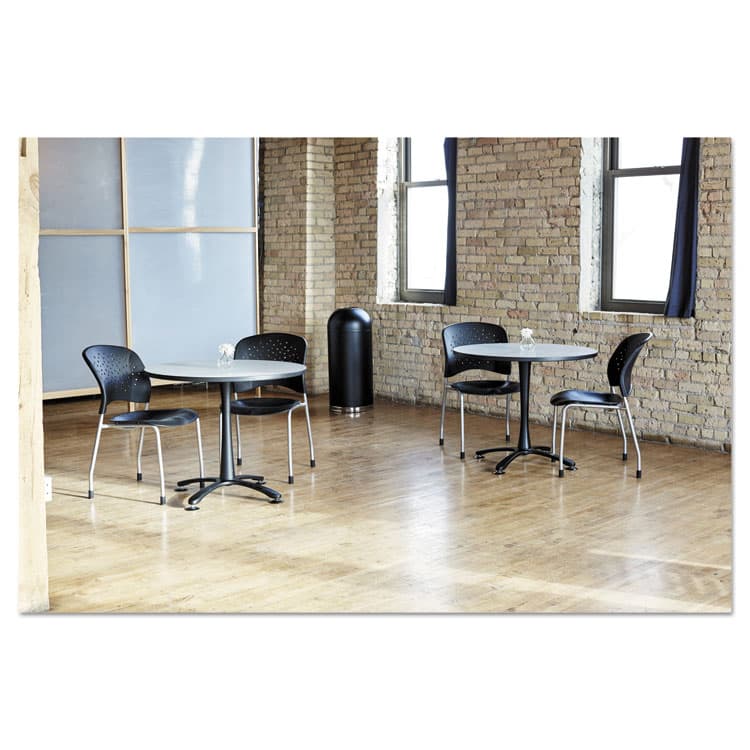 SAFCO PRODUCTS Reve Guest Chair with Straight Legs, 19" x 24.5" x 33.5", Black Seat, Black Back, Silver Base, 2/Carton (SAF6805BL) thumbnail 3