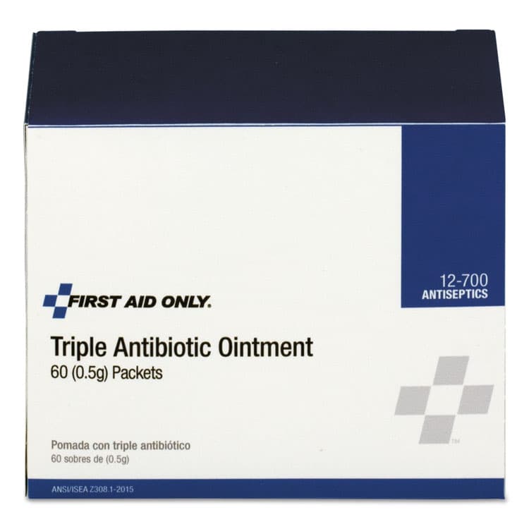 FIRST AID ONLY, . Triple Antibiotic Ointment, 0.5 g Packet, 60/Box (FAO12700)