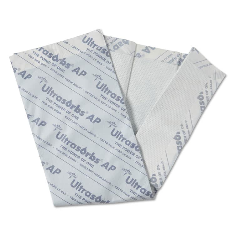 MEDLINE INDUSTRIES, . Ultrasorbs AP Underpads, 31 x 36, White, 10/Pack, 4 Pack/Carton (MIIULSORB3136CT)