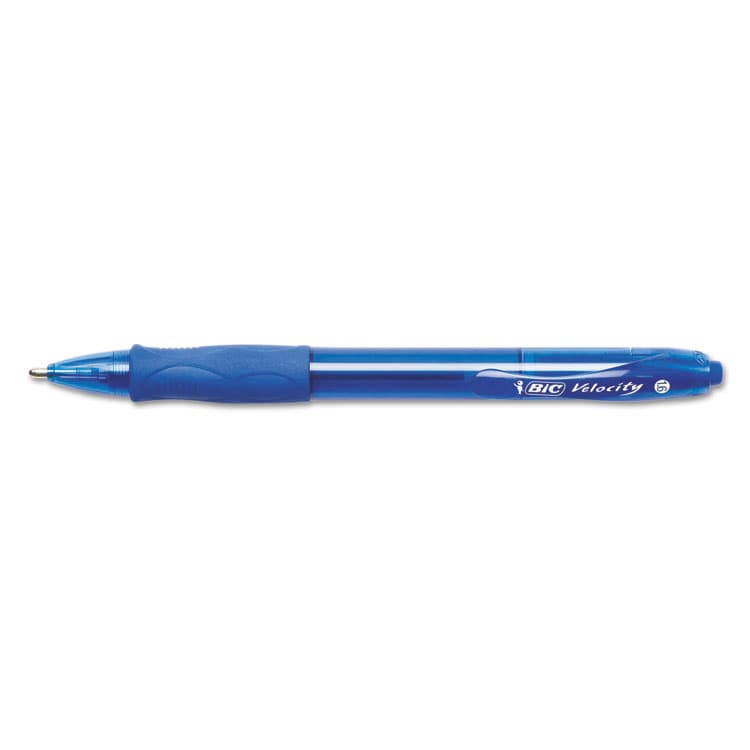 BIC CORP. GLIDE Bold Ballpoint Pen, Retractable, Bold 1.6 mm, Blue Ink, Translucent Blue Barrel, Dozen (BICVLGB11BE) thumbnail 3