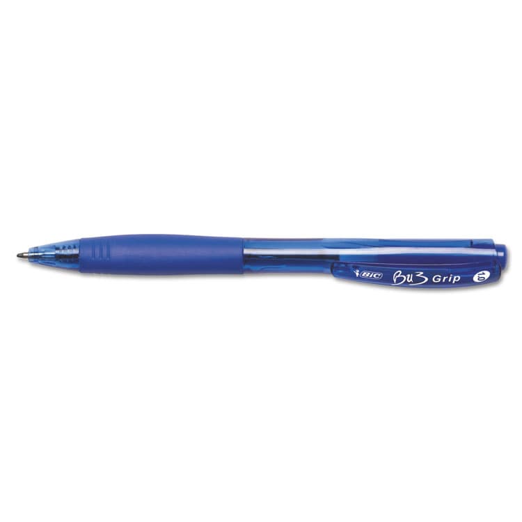 BIC CORP. BU3 Ballpoint Pen, Retractable, Bold 1 mm, Blue Ink, Translucent Blue/Blue Barrel, Dozen (BICBU311BE) thumbnail 3