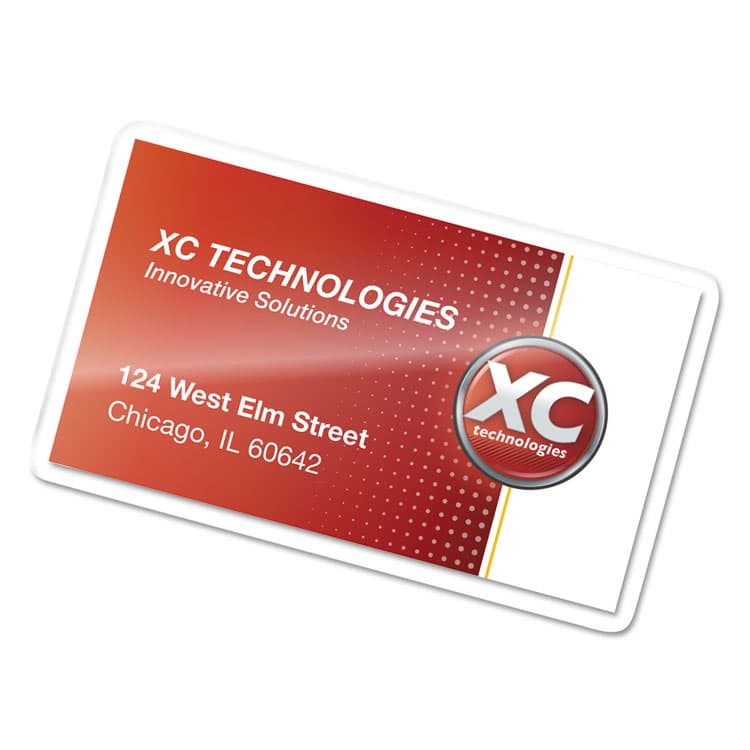 FELLOWES MFG. CO. Laminating Pouches, 5 mil, 4.25" x 2.5", Gloss Clear, 25/Pack (FEL52003)