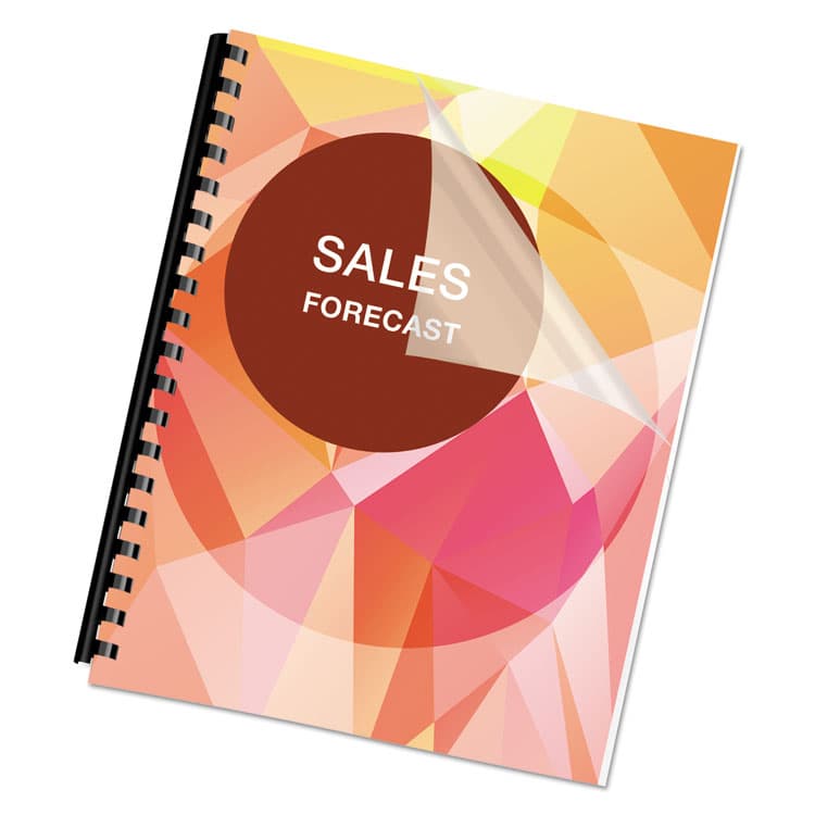 FELLOWES MFG. CO. PET Ultra Clear Binding Covers, 5 mil Plastic, Square Corners, 11 x 8.5, Gloss Clear, 100/Pack (FEL5242501)