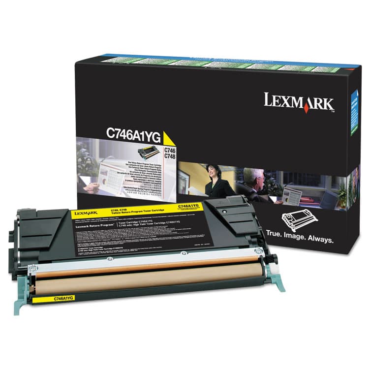 LEXMARK INT'L, . C746A1YG Return Program Toner, 7,000 Page-Yield, Yellow (LEXC746A1YG)