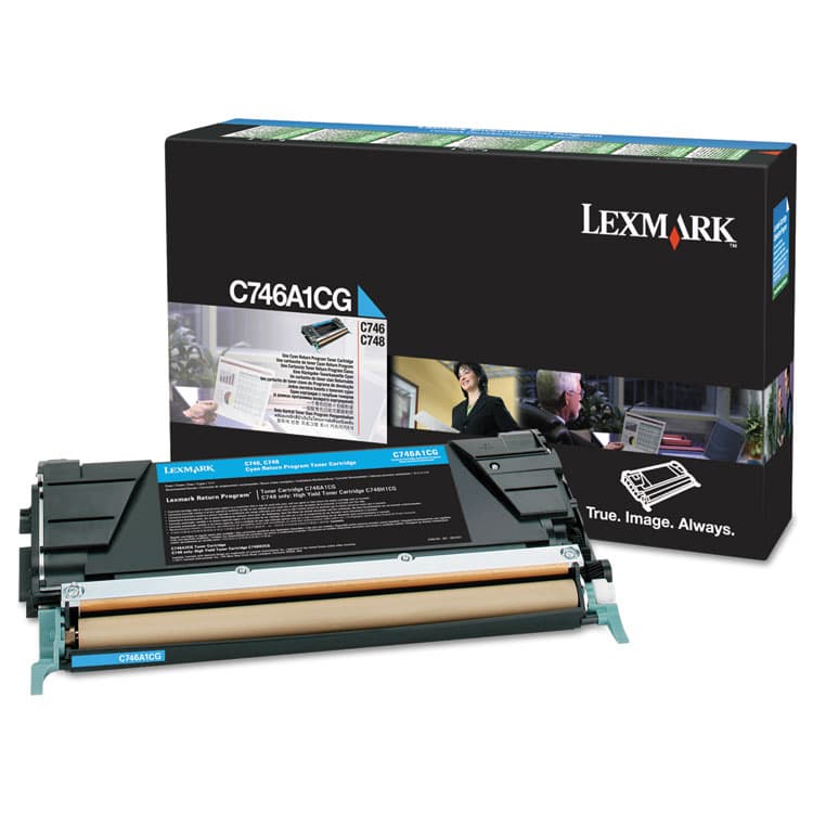 LEXMARK INT'L, . C746A1CG Return Program Toner, 7,000 Page-Yield, Cyan (LEXC746A1CG)