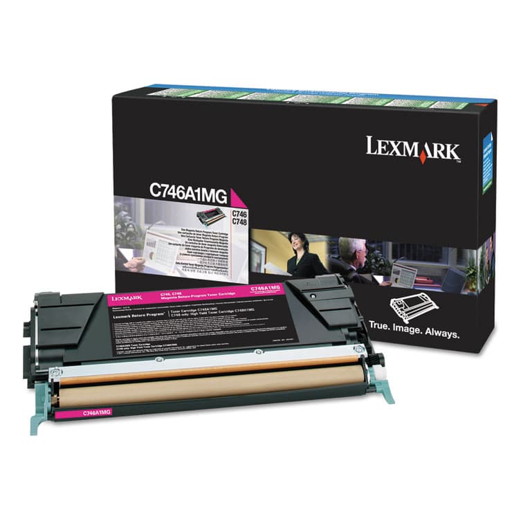 LEXMARK INT'L, . C746A1MG Return Program Toner, 7,000 Page-Yield, Magenta (LEXC746A1MG)