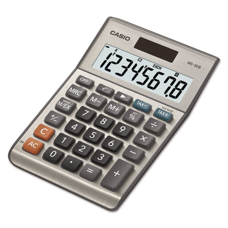 CASIO, . MS-80B Tax and Currency Calculator, 8-Digit LCD (CSOMS80B)
