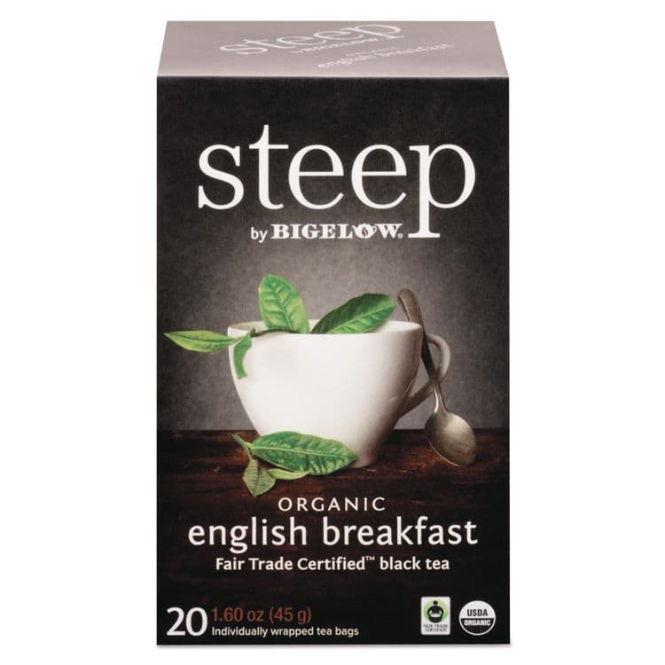 BIGELOW TEA CO. steep Tea, English Breakfast, 1.6 oz Tea Bag, 20/Box (BTC17701)