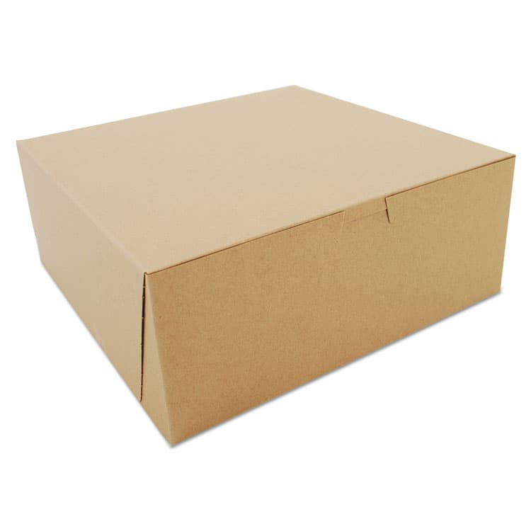 SOUTHERN CHAMPION TRAY Kraft One-Piece Non-Window Bakery Boxes, 10 x 10 x 4, Brown, Paper, 100/Bundle (SCH0973K)