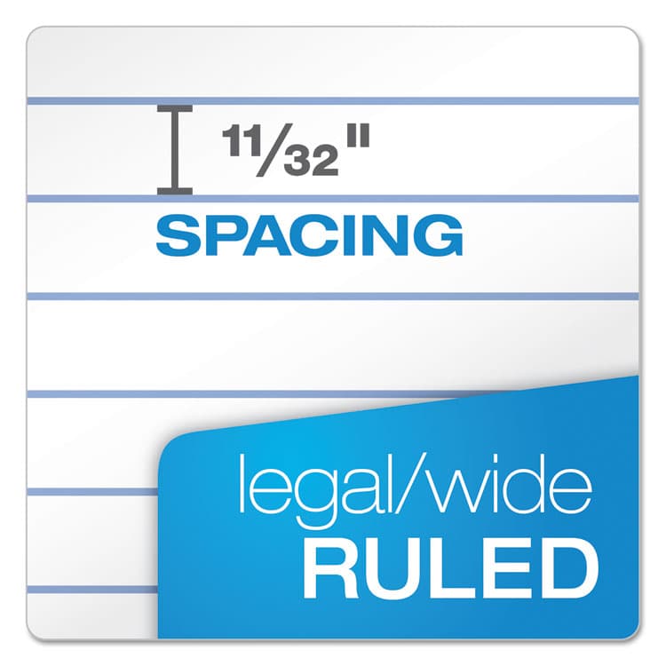 AMPAD/DIV. OF AMERCN PD&PPR Gold Fibre Writing Pads, Wide/Legal Rule, (50) White 8.5 x 11 Sheets, 4/Pack (TOP20031) thumbnail 3