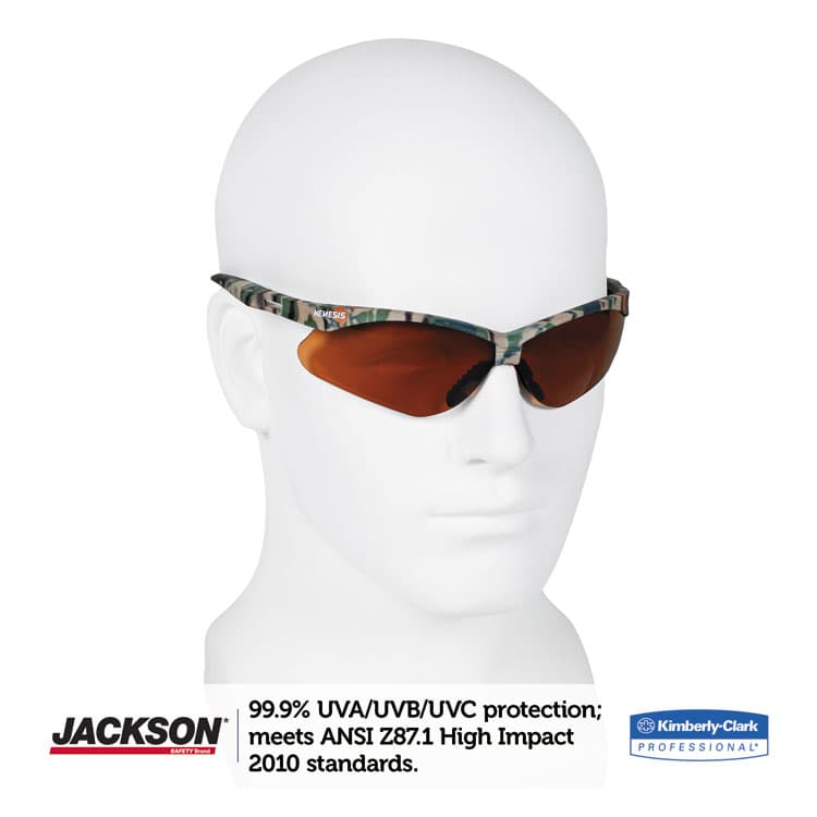 KIMBERLY-CLARK PROFESSIONAL Nemesis Safety Glasses, Camo Half Frame, Bronze Dual Lens (ANS19644) thumbnail 4