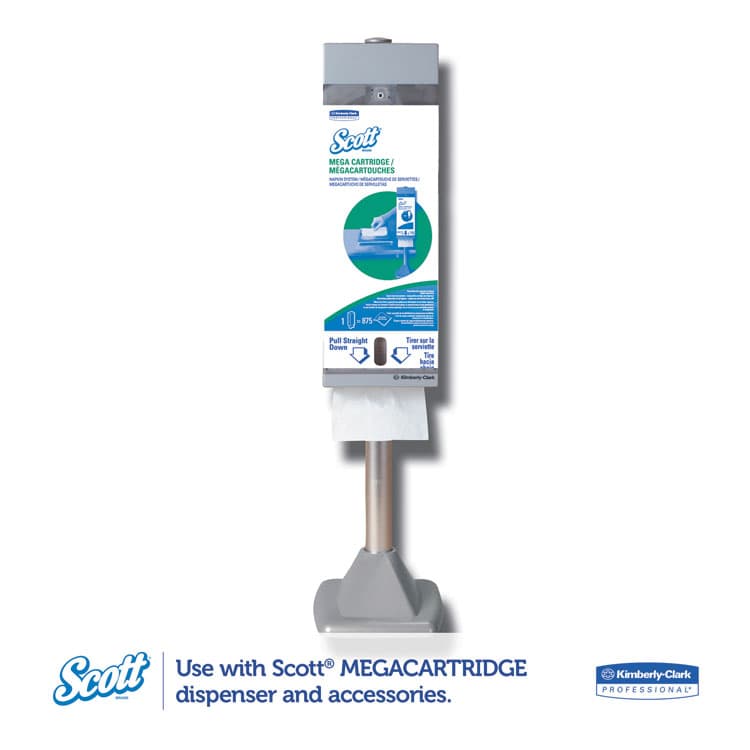 KIMBERLY CLARK MegaCartridge Napkins, 1-Ply, 8.4 x 6.5, White, 875/Pack, 6 Packs/Carton (KCC98908) thumbnail 4