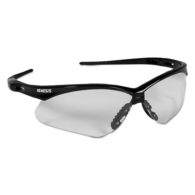 KIMBERLY-CLARK PROFESSIONAL Nemesis Safety Glasses, Black Half Frame, Clear Dual Lens (ANS25676)