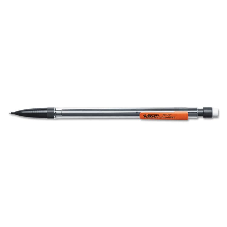 BIC CORP. Xtra Smooth Mechanical Pencils with Tube of Lead, 0.7 mm, HB (#2), Black Lead, Clear Barrel, Dozen (BICMP11) thumbnail 4