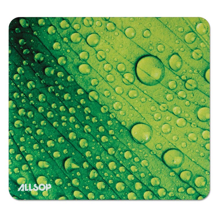 ALLSOP, . Naturesmart Mouse Pad, 8.5 x 8, Leaf Raindrop Design (ASP31624)
