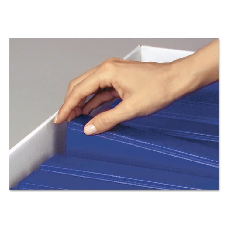 FELLOWES MFG. CO. BINDERBOX Storage Boxes, Letter Files, 13.13" x 20.13" x 12.38", White/Blue, 12/Carton (FEL0073301) thumbnail 2