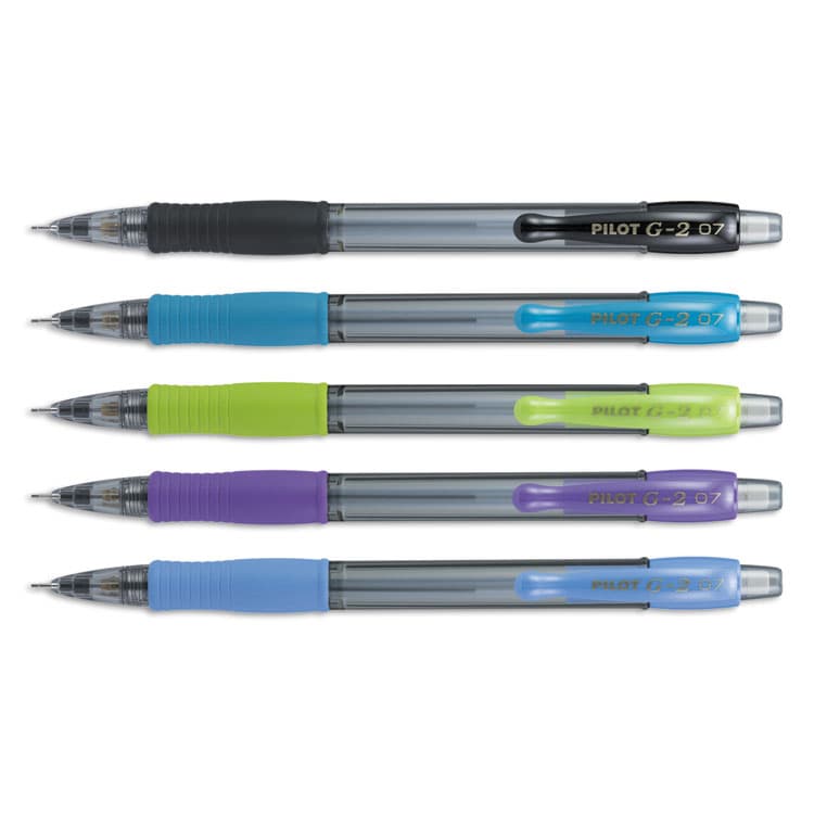 PILOT CORP. OF AMERICA G2 Mechanical Pencil, 0.7 mm, HB (#2), Black Lead, Assorted Barrel Colors, 5/Pack (PIL31776) thumbnail 2