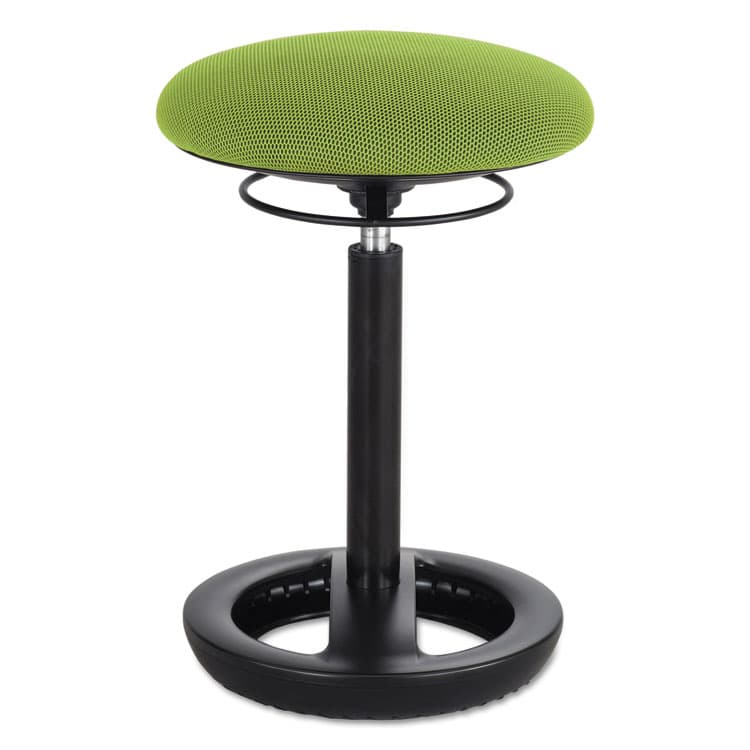 SAFCO PRODUCTS Twixt Desk Height Ergonomic Stool, Supports Up to 250 lb, 22.5" Seat Height, Green Seat, Black Base (SAF3000GN)