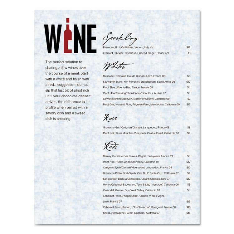 SOUTHWORTH CO. Parchment Specialty Paper, 24 lb Bond Weight, 8.5 x 11, Blue, 100/Box (SOUP964CK336) thumbnail 4