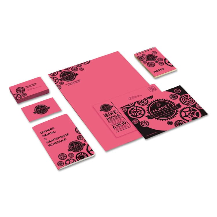 NEENAH PAPER Color Cardstock, 65 lb Cover Weight, 8.5 x 11, Plasma Pink, 250/Pack (WAU22129) thumbnail 3