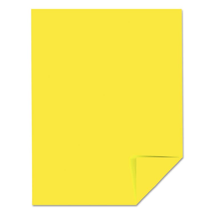 NEENAH PAPER Color Cardstock, 65 lb Cover Weight, 8.5 x 11, Lift-Off Lemon, 250/Pack (WAU21021) thumbnail 2