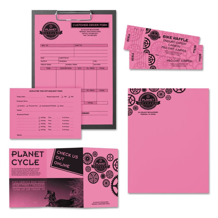 NEENAH PAPER Color Paper, 24 lb Bond Weight, 8.5 x 11, Pulsar Pink, 500/Ream (WAU21031) thumbnail 3
