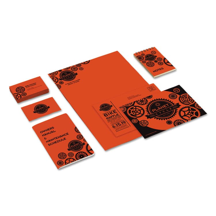 NEENAH PAPER Color Cardstock, 65 lb Cover Weight, 8.5 x 11, Orbit Orange, 250/Pack (WAU22761) thumbnail 3