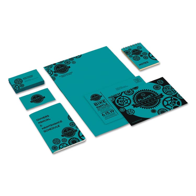 NEENAH PAPER Color Cardstock, 65 lb Cover Weight, 8.5 x 11, Terrestrial Teal, 250/Pack (WAU21855) thumbnail 3