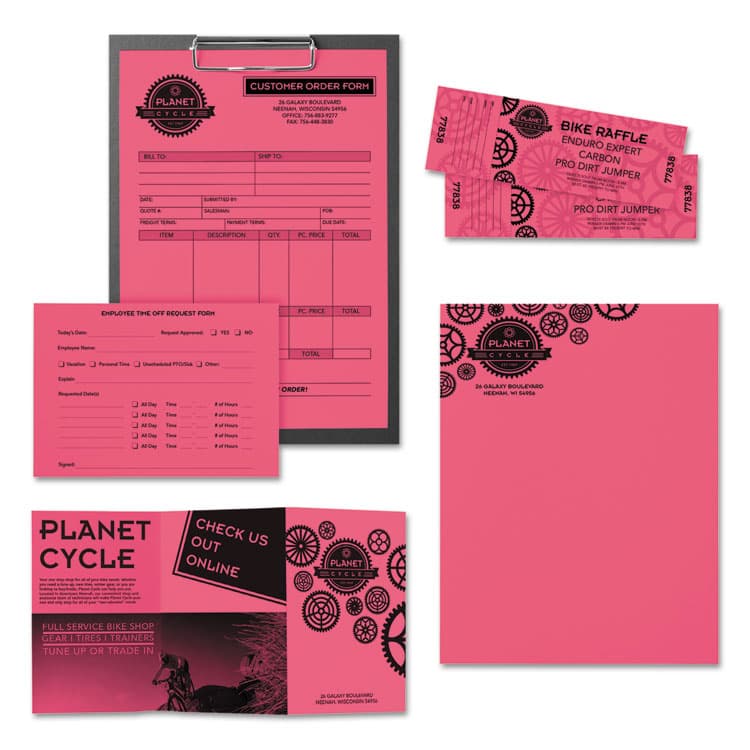 NEENAH PAPER Color Paper, 24 lb Bond Weight, 8.5 x 11, Plasma Pink, 500/Ream (WAU22119) thumbnail 3