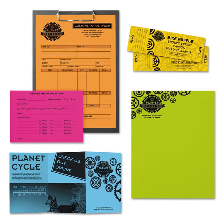 NEENAH PAPER Color Paper -"Bright" Assortment, 24 lb Bond Weight, 8.5 x 11, Assorted Bright Colors, 500/Ream (WAU99608) thumbnail 4