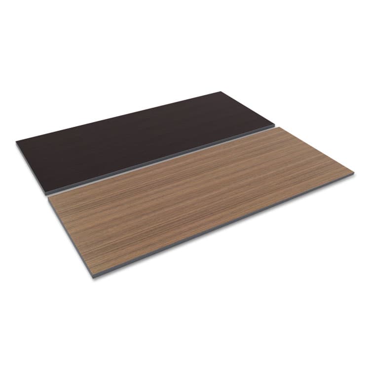 ALERA Reversible Laminate Table Top, Rectangular, 71.5w x 29.5d, Espresso/Walnut (ALETT7230EW)