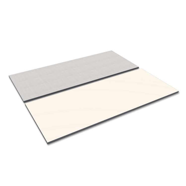 ALERA Reversible Laminate Table Top, Rectangular, 71.5w x 29.5d, White/Gray (ALETT7230WG)