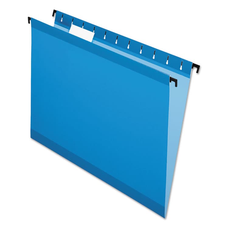 TOPS BUSINESS FORMS SureHook Hanging Folders, Letter Size, 1/5-Cut Tabs, Blue, 20/Box (PFX615215BLU)