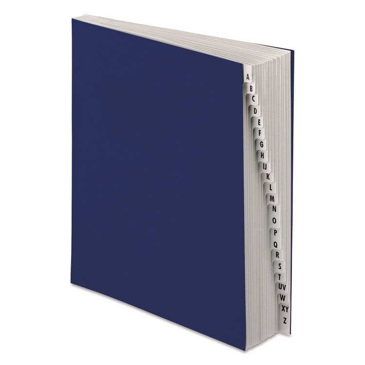 TOPS BUSINESS FORMS Expanding Desk File, 20 Dividers, Alpha Index, Letter Size, Dark Blue Cover (PFXDDF3OX)