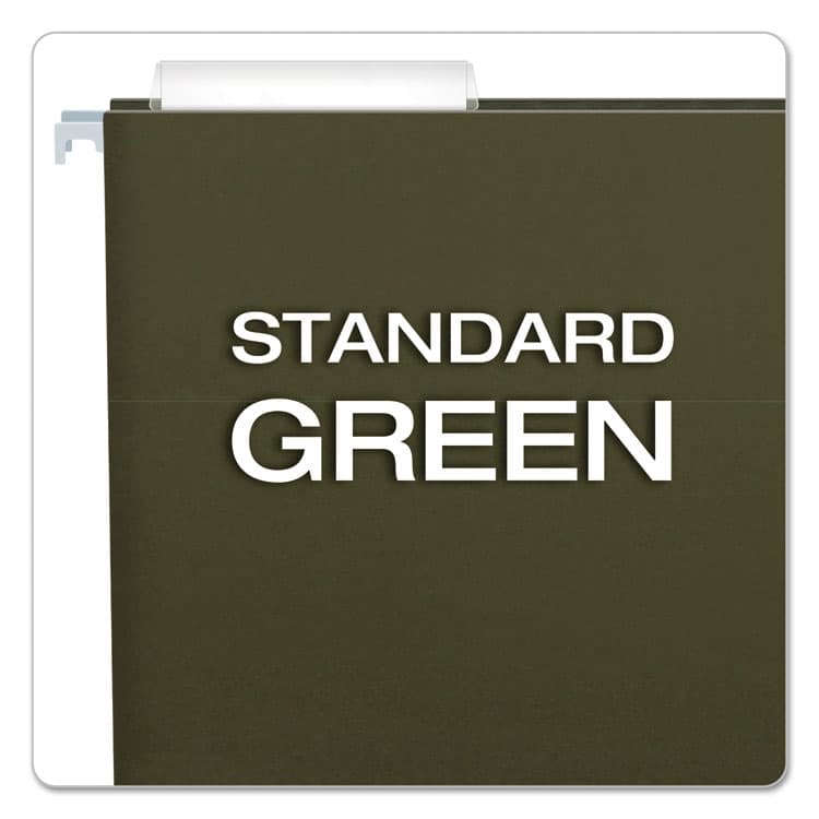 TOPS BUSINESS FORMS Standard Green Hanging Folders, Letter Size, 1/3-Cut Tabs, Standard Green, 25/Box (PFX81601) thumbnail 3