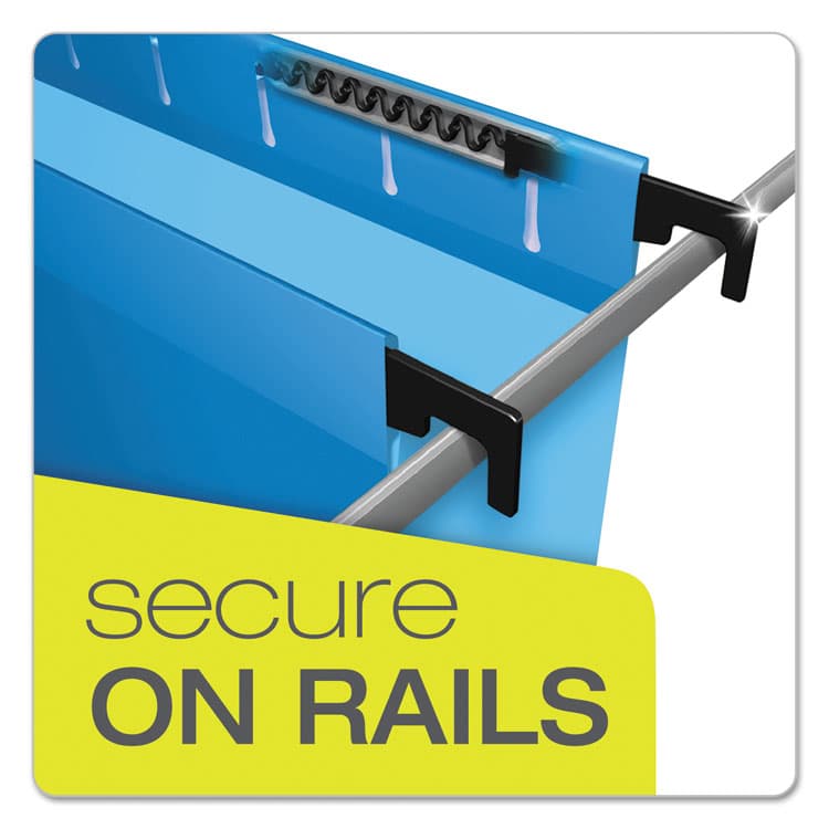 TOPS BUSINESS FORMS SureHook Hanging Folders, Letter Size, 1/5-Cut Tabs, Blue, 20/Box (PFX615215BLU) thumbnail 2