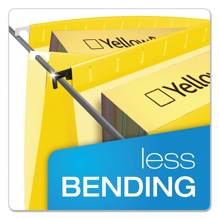 TOPS BUSINESS FORMS SureHook Hanging Folders, Letter Size, 1/5-Cut Tabs, Yellow, 20/Box (PFX615215YEL) thumbnail 4