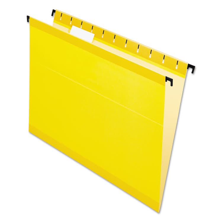 TOPS BUSINESS FORMS SureHook Hanging Folders, Letter Size, 1/5-Cut Tabs, Yellow, 20/Box (PFX615215YEL)