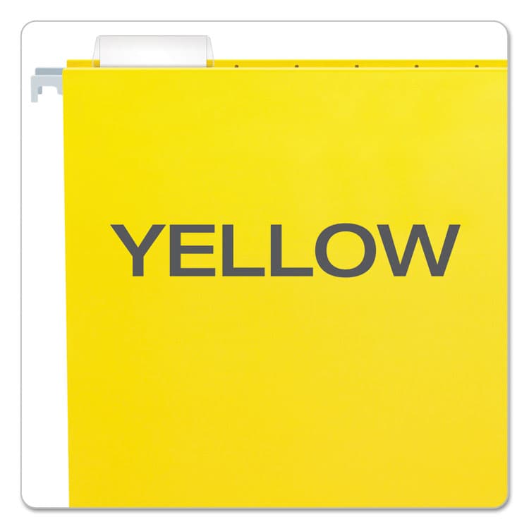 TOPS BUSINESS FORMS Colored Hanging Folders, Letter Size, 1/5-Cut Tabs, Yellow, 25/Box (PFX81606) thumbnail 3