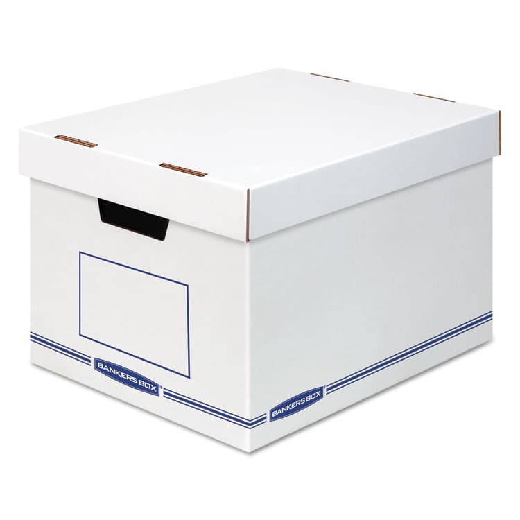FELLOWES MFG. CO. Organizer Storage Boxes, X-Large, 12.75" x 16.5" x 10.5", White/Blue, 12/Carton (FEL4662401)