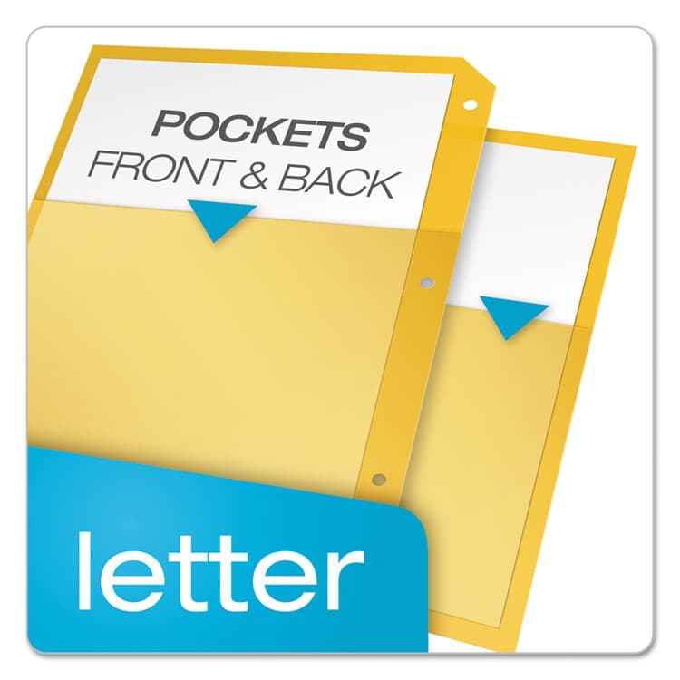 CARDINAL BRANDS . Poly Ring Binder Pockets, 8.5 x 11, Assorted Colors, 5/Pack (CRD84007) thumbnail 2