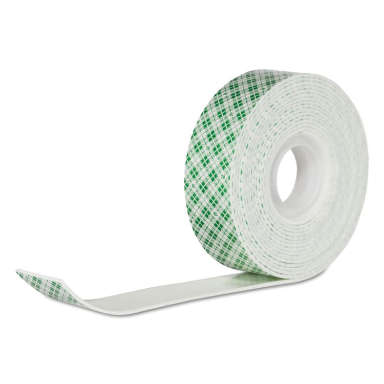 3M/COMMERCIAL TAPE DIV. Permanent High-Density Foam Mounting Tape, Holds Up to 15 lb, 1" x 125", White (MMM314SMED) thumbnail 3