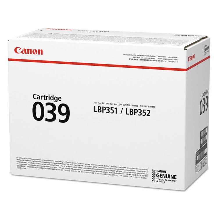 CANON USA, . 0287C001 (039) Toner, 11,000 Page-Yield, Black (CNM0287C001)