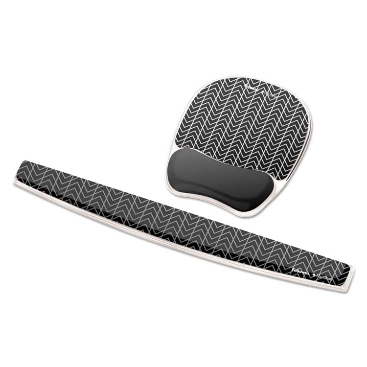 FELLOWES MFG. CO. Photo Gel Mouse Pad with Wrist Rest with Microban Protection, 7.87 x 9.25, Chevron Design (FEL9549901) thumbnail 4