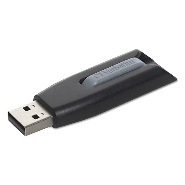 VERBATIM CORPORATION Store 'n' Go V3 USB 3.0 Drive, 256 GB, Black/Gray (VER49168)
