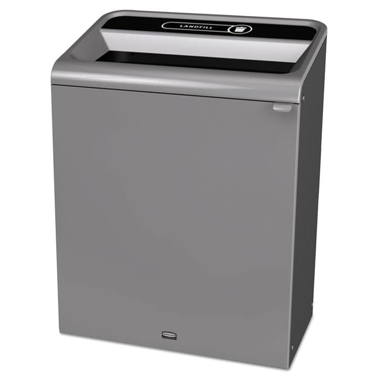 RUBBERMAID COMMERCIAL PROD. Configure Indoor Recycling Waste Receptacle, 45 gal, Metal, Gray (RCP1961507)