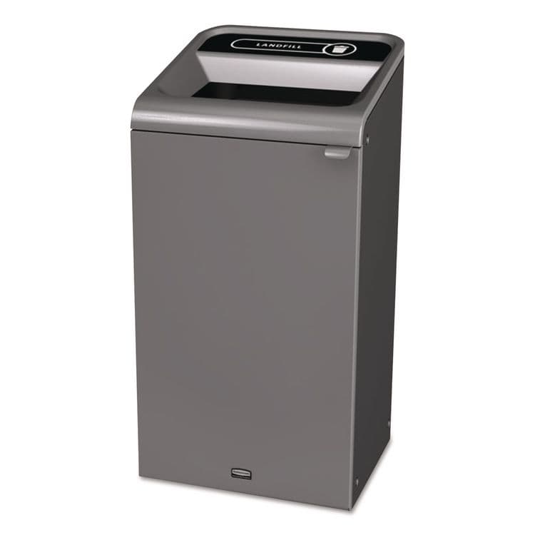 RUBBERMAID COMMERCIAL PROD. Configure Indoor Recycling Waste Receptacle, Landfill, 23 gal, Metal, Gray (RCP1961621)