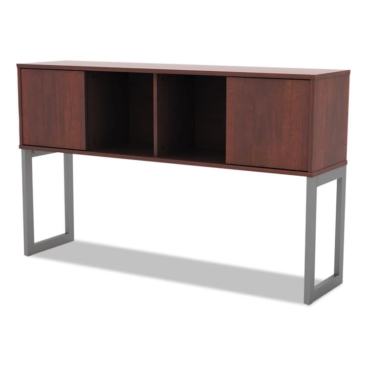 ALERA Alera Open Office Desk Series Hutch, 59w x 15d x 36.38h, Medium Cherry (ALELSHH60MC) thumbnail 3