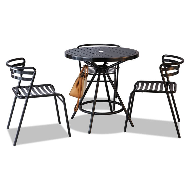 SAFCO PRODUCTS CoGo Tables, Steel, Round, 30" Diameter x 29.5h, Black (SAF4361BL) thumbnail 2