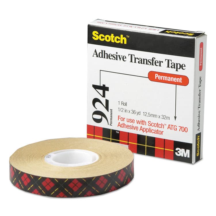 3M/COMMERCIAL TAPE DIV. ATG Adhesive Transfer Tape, Permanent, Holds Up to 0.5 lb, 0.5" x 36 yd, Clear (MMM92412) thumbnail 2